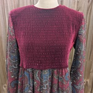 Elegant Vintage Paisley Velvet Dress Karin Stevens